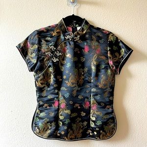 100% SILK Chinese cheongsam/qipao top